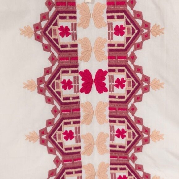 NWT Anthropologie SOLITAIRE LARGE Cream Embroidered Top Hand-Made by Artisans - Picture 8 of 11